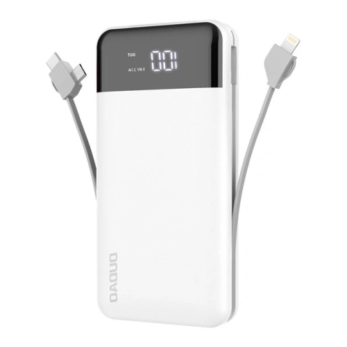 Buy Dudao K1Pro powerbank 20000mAh with built-in cables white (K1Pro-white) - DDA188 - {ean13} - Home Screen Store Europe
