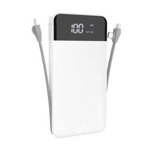 Kup Powerbank Dudao 2xUSB 10000mAh 2A cablu încorporat 3w1 Lightning/USB-C/microUSB 3A alb (K1A) - DDA190 - {ean13} - Sklep Home Screen