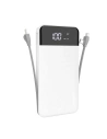 Dudao 2x USB powerbank 10000mAh 2A built-in cable 3in1 Lightning / USB Type C / micro USB 3A white (K1A white)