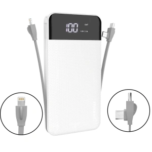 Kup Powerbank Dudao 2xUSB 10000mAh 2A cablu încorporat 3w1 Lightning/USB-C/microUSB 3A alb (K1A) - DDA190 - {ean13} - Sklep Home Screen