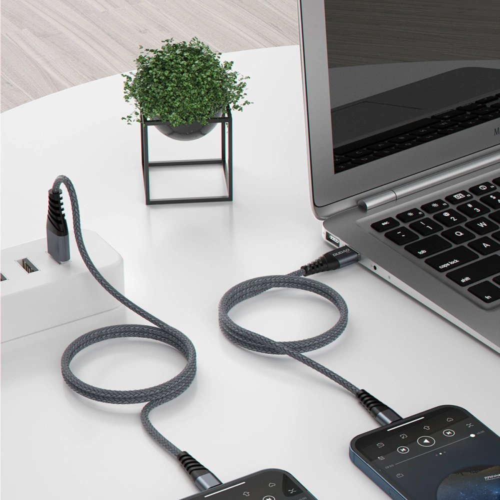 Kabel Dudao USB – USB-C 6A 1 m szary (TGL1T)