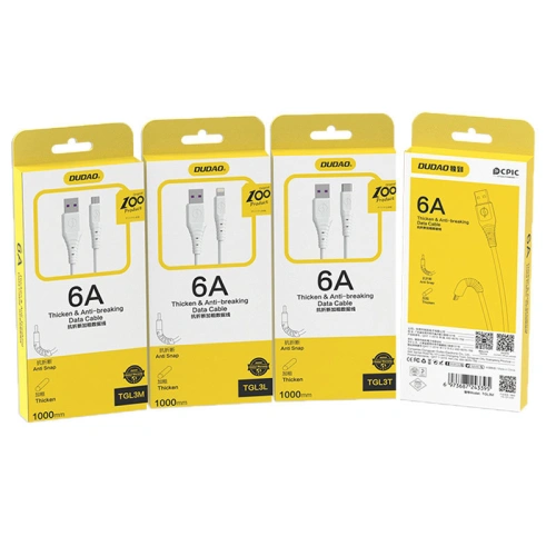Kup Cablul Dudao USB – USB-C 6A 1 m alb (TGL3T) - DDA198 - {ean13} - Sklep Home Screen