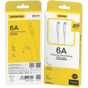 Kup Cablul Dudao USB-C - USB-C 6A 100W PD alb (TGL3C) - DDA200 - {ean13} - Sklep Home Screen