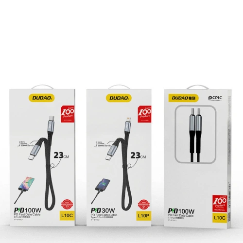 Kup Cablul Dudao USB-C/Lightning PD20W negru (L10P) - DDA204 - {ean13} - Sklep Home Screen