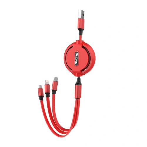 Kup Kabel Dudao 3w1 z możliwością przedłużenia 1.1m czerwony (L8H-red) - DDA205 - {ean13} - Sklep Home Screen