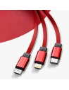 Buy Dudao L8H cable 3in1 extendable 1.1m red (L8H-red) - DDA205 - {ean13} - Home Screen Store Europe