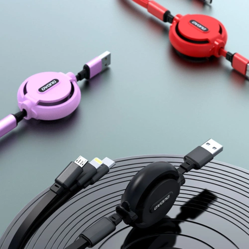 Buy Dudao L8H cable 3in1 extendable 1.1m red (L8H-red) - DDA205 - {ean13} - Home Screen Store Europe