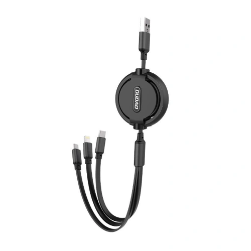 Kup Cablul Dudao 3w1 cu posibilitatea de extindere 1.1m negru (L8H-black) - DDA206 - {ean13} - Sklep Home Screen