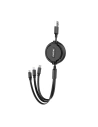 Cablul Dudao 3w1 cu posibilitatea de extindere 1.1m negru (L8H-black)