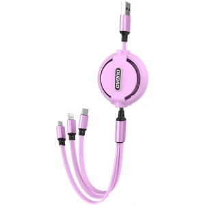 Kup Cablul Dudao 3w1 cu posibilitatea de extindere 1.1m violet (L8H-purple) - DDA207 - {ean13} - Sklep Home Screen