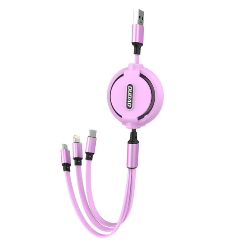 Kup Cablul Dudao 3w1 cu posibilitatea de extindere 1.1m violet (L8H-purple) - DDA207 - {ean13} - Sklep Home Screen