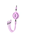 Kup Cablul Dudao 3w1 cu posibilitatea de extindere 1.1m violet (L8H-purple) - DDA207 - {ean13} - Sklep Home Screen