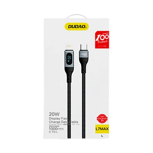 Kup Cablu Dudao USB-C/Lightning PD 20W negru (L7MaxL) - DDA209 - {ean13} - Sklep Home Screen