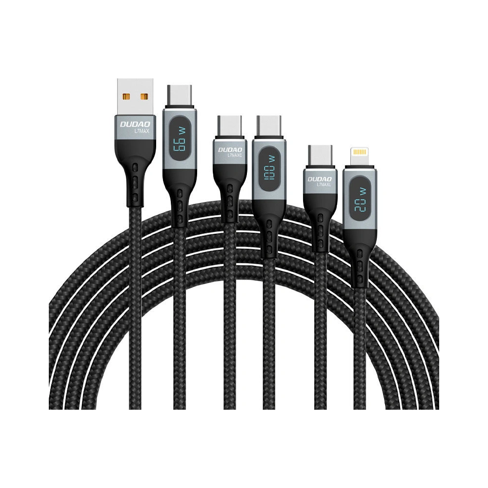 Kabel Dudao USB-C - USB-C szybkie ładowanie PD 100W czarny (L7MaxC)