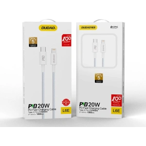 Kup Cablul Dudao USB-C/Lightning PD 20W alb (L6E) - DDA211 - {ean13} - Sklep Home Screen