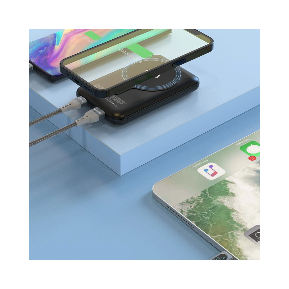 Powerbank z ładowaniem bezprzewodowym Dudao 15W 10000mAh czarny (TGK1)