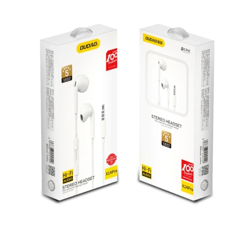 Buy Dudao in-ear headphones with 3.5mm minijack connector white (X14PRO) - DDA219 - {ean13} - Home Screen Store Europe