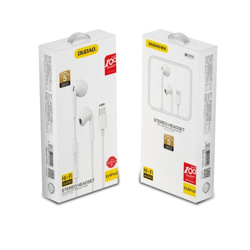 Buy Dudao in-ear headphones with USB Type-C connector white (X14PROT) - DDA220 - {ean13} - Home Screen Store Europe