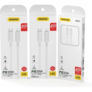 Kup Kabel Dudao USB-C/Lightning 20W PD 1m biały (L6S_1M) - DDA221 - {ean13} - Sklep Home Screen