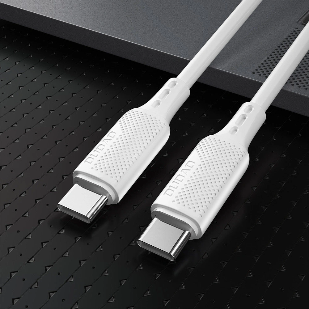 Kabel Dudao USB-C do ładowania i transferu danych 100W PD 1m biały (L5S_1M)