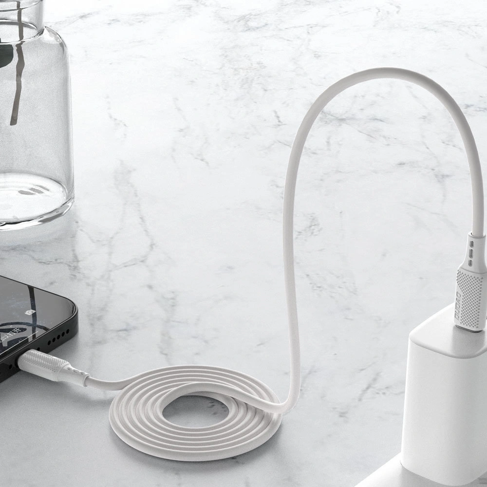 Kabel Dudao USB-C do ładowania i transferu danych 100W PD 1m biały (L5S_1M)