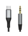 Cablul audio Dudao USB-C - mini jack 3.5mm gri (L11PROT)