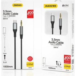 Kup Kabel audio Dudao USB-C - mini jack 3.5mm szary (L11PROT) - DDA223 - {ean13} - Sklep Home Screen
