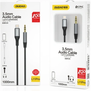 Kup Cablul audio Dudao Lightning/mini jack 3.5mm gri (L11PRO) - DDA224 - {ean13} - Sklep Home Screen