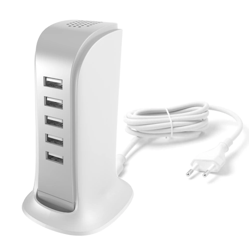 Kup Încărcător de rețea Dudao 5x USB cu cablu de rețea integrat EU alb (A5EU) - DDA226 - {ean13} - Sklep Home Screen
