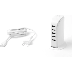 Kup Încărcător de rețea Dudao 5x USB cu cablu de rețea integrat EU alb (A5EU) - DDA226 - {ean13} - Sklep Home Screen