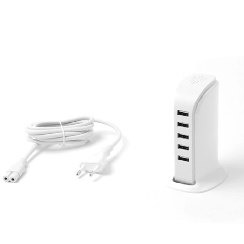 Kup Încărcător de rețea Dudao 5x USB cu cablu de rețea integrat EU alb (A5EU) - DDA226 - {ean13} - Sklep Home Screen