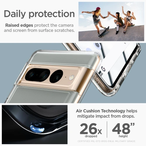 Kup Case Spigen Ultra Hybrid Google Pixel 7 Pro Crystal Clear - SPN2551 - {ean13} - Sklep Home Screen