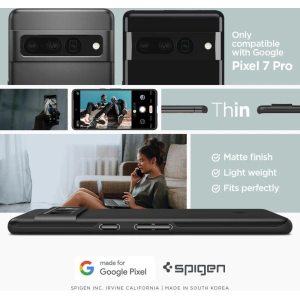 Buy Spigen Thin Fit Google Pixel 7 Pro Black - SPN2554 - {ean13} - Home Screen Store Europe