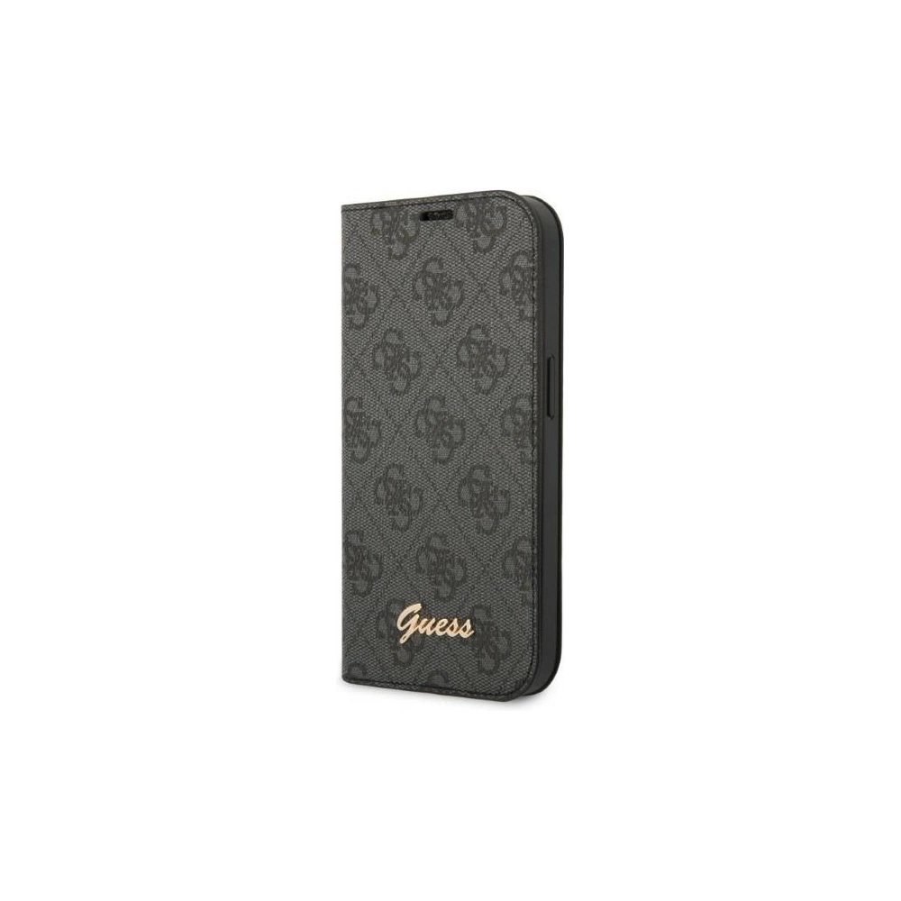 Etui Guess GUBKP14LHG4SHK Apple iPhone 14 Pro czarny/black book 4G Vintage Gold Logo