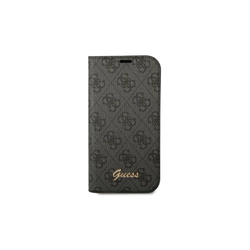 Etui Guess GUBKP14LHG4SHK Apple iPhone 14 Pro czarny/black book 4G Vintage Gold Logo