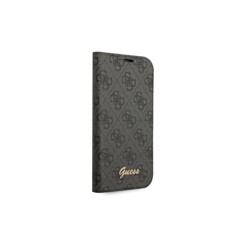 Etui Guess GUBKP14LHG4SHK Apple iPhone 14 Pro czarny/black book 4G Vintage Gold Logo