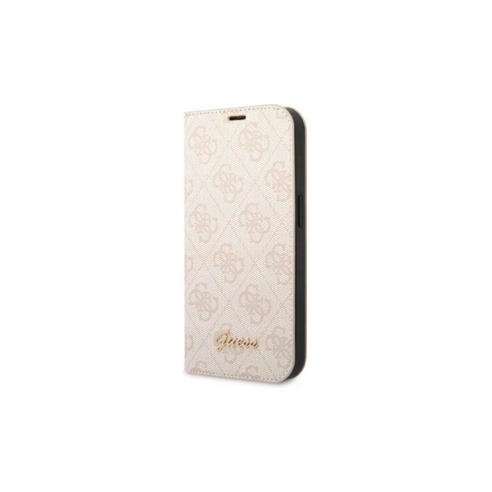 Etui Guess GUBKP14LHG4SHP Apple iPhone 14 Pro różowy/pink book 4G Vintage Gold Logo