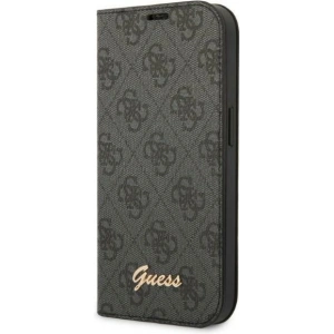 Etui Guess GUBKP14MHG4SHK Apple iPhone 14 Plus / 15 Plus czarny/black book 4G Vintage Gold Logo