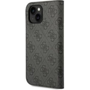 Etui Guess GUBKP14MHG4SHK Apple iPhone 14 Plus / 15 Plus czarny/black book 4G Vintage Gold Logo