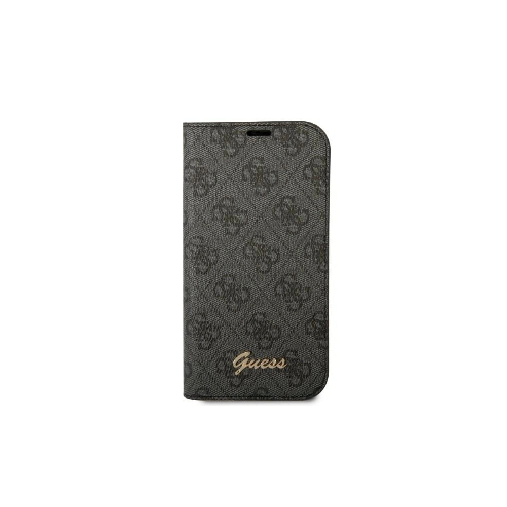 Etui Guess GUBKP14MHG4SHK Apple iPhone 14 Plus / 15 Plus czarny/black book 4G Vintage Gold Logo