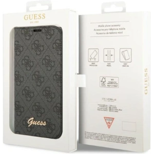 Etui Guess GUBKP14MHG4SHK Apple iPhone 14 Plus / 15 Plus czarny/black book 4G Vintage Gold Logo