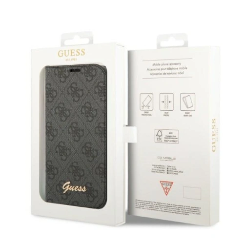 Buy Guess GUBKP14MHG4SHK Apple iPhone 14 Plus / 15 Plus black book 4G Vintage Gold Logo - GUE2188 - {ean13} - Home Screen Store Europe