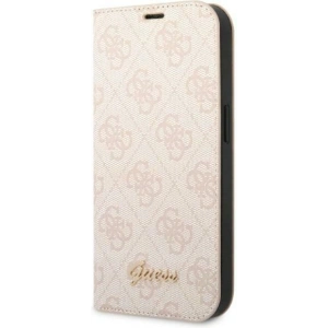 Etui Guess GUBKP14MHG4SHP Apple iPhone 14 Plus / 15 Plus różowy/pink book 4G Vintage Gold Logo