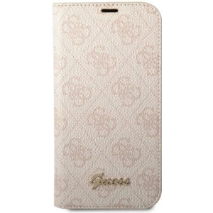 Etui Guess GUBKP14MHG4SHP Apple iPhone 14 Plus / 15 Plus różowy/pink book 4G Vintage Gold Logo