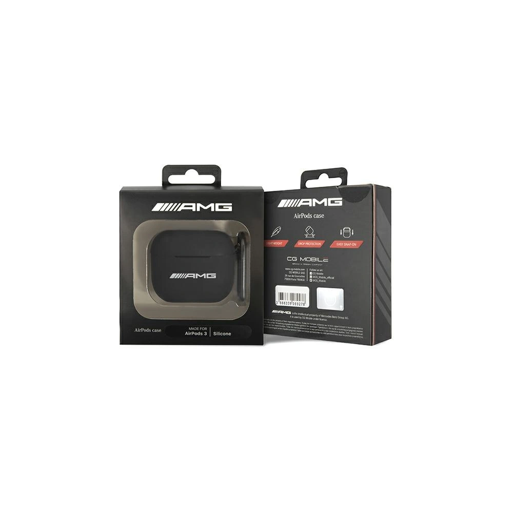 Etui Mercedes AMG AMA3RBK Apple AirPods 3 czarny/black Silicone Big Logo