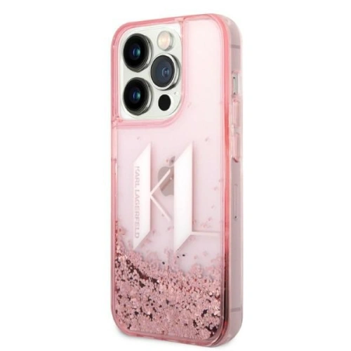 Kup Etui Karl Lagerfeld KLHCP14LLBKLCP Apple iPhone 14 Pro różowy/pink hardcase Liquid Glitter Big KL - KLD1175 - {ean13} - Sklep Home Screen