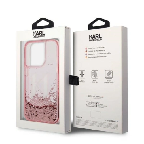 Kup Etui Karl Lagerfeld KLHCP14LLBKLCP Apple iPhone 14 Pro różowy/pink hardcase Liquid Glitter Big KL - KLD1175 - {ean13} - Sklep Home Screen