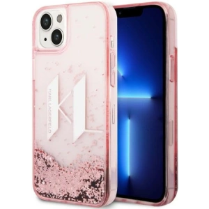 Etui Karl Lagerfeld KLHCP14MLBKLCP Apple iPhone 14 Plus / 15 Plus różowy/pink hardcase Liquid Glitter Big KL