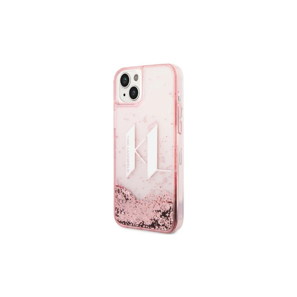 Etui Karl Lagerfeld KLHCP14MLBKLCP Apple iPhone 14 Plus / 15 Plus różowy/pink hardcase Liquid Glitter Big KL