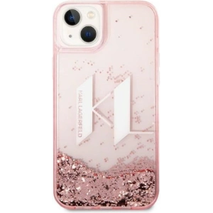 Etui Karl Lagerfeld KLHCP14MLBKLCP Apple iPhone 14 Plus / 15 Plus różowy/pink hardcase Liquid Glitter Big KL